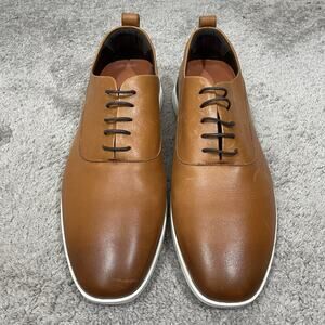 Wolf & Shepherd Crossover Longwing Oxford Mens Size 14 M Honey Tan Leather Dress